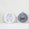 Llavero con abridor personalizado "Gemelos elefantes" Detalles bautizo - Llaveros Abrebotellas Personalizados Bautizo
