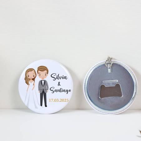 Llavero con abridor personalizado "Lemonnade" Detalles de boda - Llaveros Abrebotellas Personalizados Boda