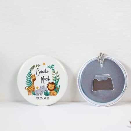 Llavero con abridor personalizado "Selva" Detalles de cumpleaños - Regalos personalizables cumpleaños