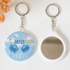 Llavero con espejo personalizado "Gemelos" Detalles bautizo - Llaveros Espejos Personalizados Bautizo