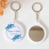 Llavero con espejo personalizado "Azul" Detalles boda - Llaveros Espejos Personalizados Boda