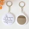 Llavero con espejo personalizado "Mitad y mitad" Detalles boda - Llaveros Espejos Personalizados Boda