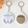 Llavero con espejo personalizado "Claudia" Detalles comunión - Llaveros Espejos Personalizados Comunión