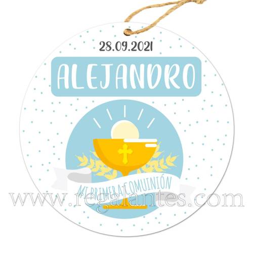 Etiqueta Comunión Personalizada Niño Alejandro - Pegatinas Y Etiquetas Personalizadas Comunión