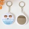 Llavero con espejo personalizado "Gemelos" Detalles comunión - Llaveros Espejos Personalizados Comunión