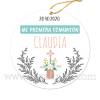 Etiqueta Comunión Personalizada Niña Niño Claudia - Pegatinas Y Etiquetas Personalizadas Comunión