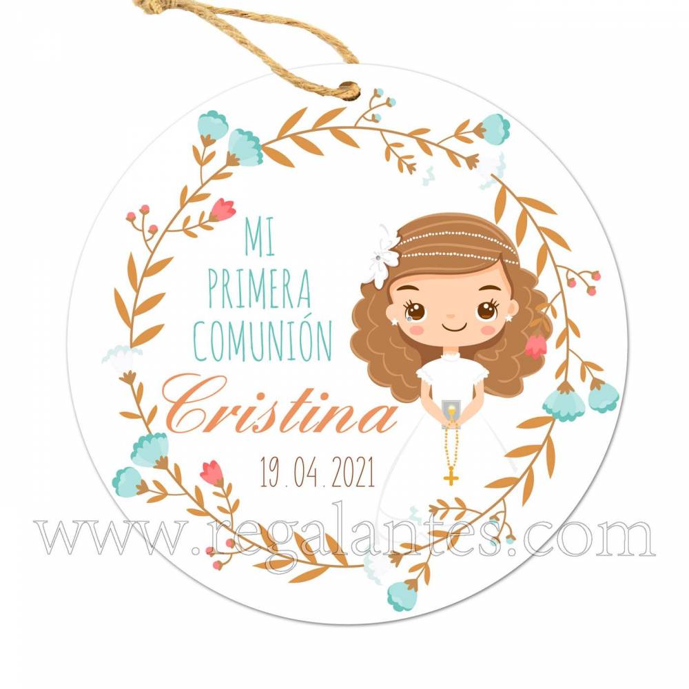Etiqueta Comunión Personalizada Niña Cristina - Pegatinas Y Etiquetas Personalizadas Comunión
