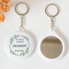 Llavero con espejo personalizado "Arco ramas" Detalles comunión - Llaveros Espejos Personalizados Comunión