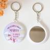 Llavero con espejo personalizado "Unicornios" Detalles cumpleaños - Regalos personalizables cumpleaños