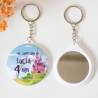 Llavero con espejo personalizado "Princesas" Detalles cumpleaños - Regalos personalizables cumpleaños