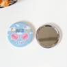 Espejo personalizado chapa "Gemelas" Detalles bautizo - Chapas Espejos Personalizados Bautizo