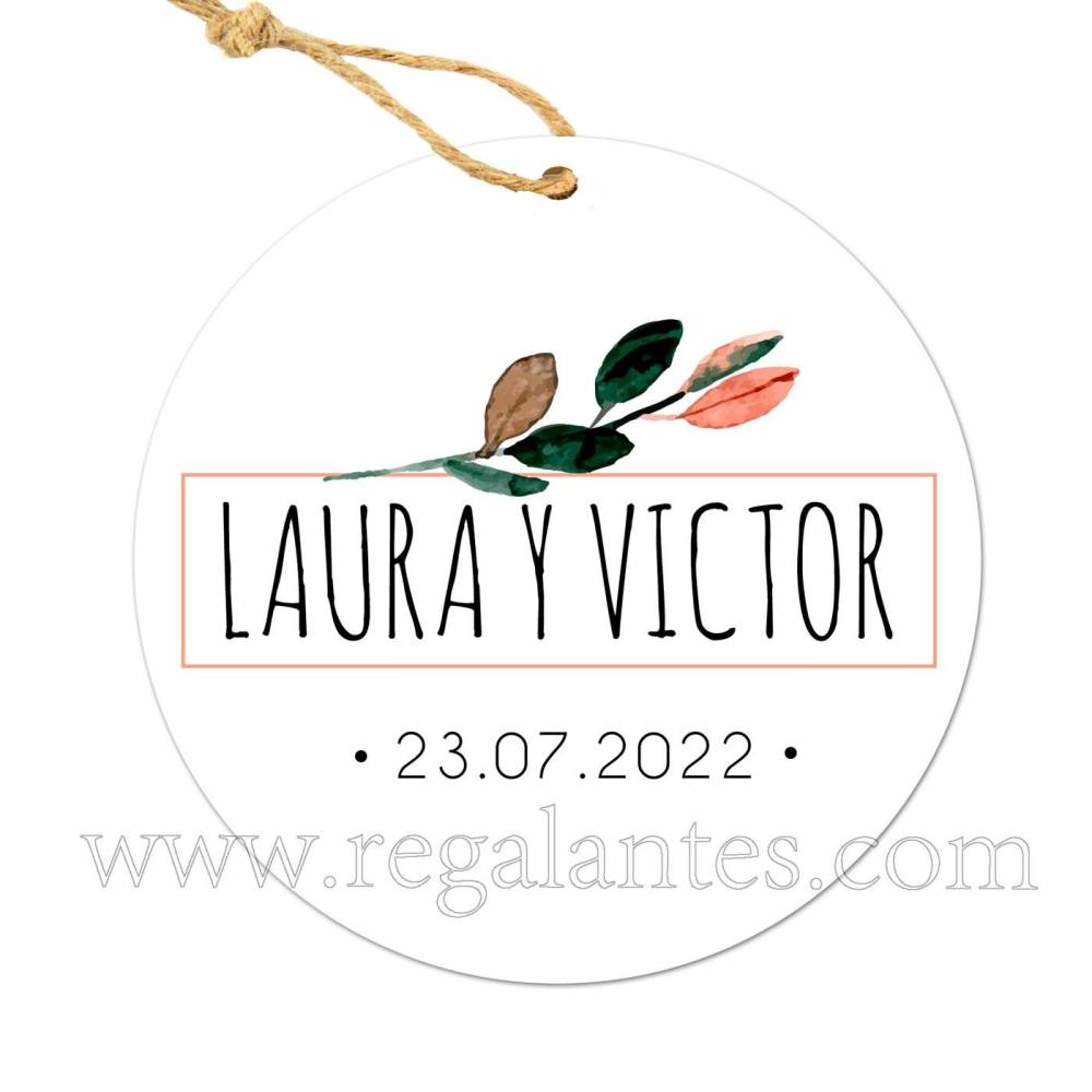Etiqueta Boda Personalizada Ocaso - Pegatinas Y Etiquetas Personalizadas boda