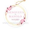 Etiqueta Boda Personalizada Pink Crown - Pegatinas Y Etiquetas Personalizadas boda