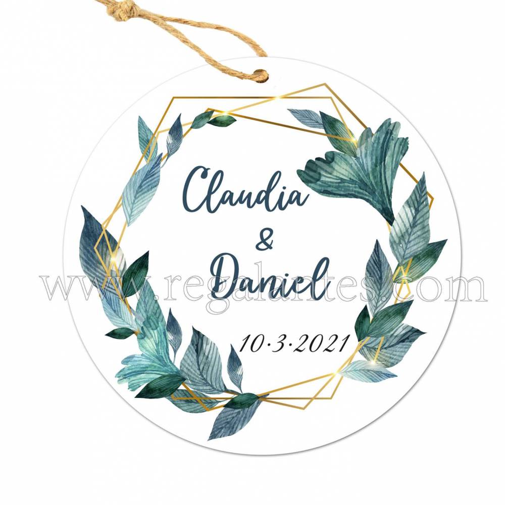 Etiqueta Boda Personalizada Selva - Pegatinas Y Etiquetas Personalizadas boda