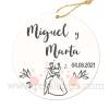 Etiqueta Boda Personalizada Juntos - Pegatinas Y Etiquetas Personalizadas boda