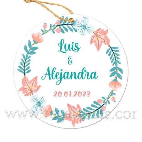 Etiqueta Boda Personalizada Summer - Pegatinas Y Etiquetas Personalizadas boda