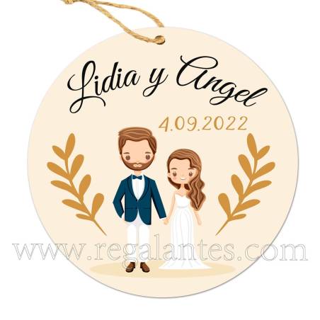 Etiqueta Boda Personalizada Trigo - Pegatinas Y Etiquetas Personalizadas boda