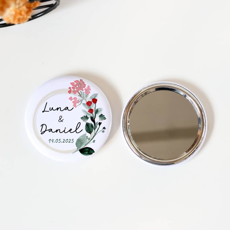 Espejo personalizado boda chapa "Amor" detalles boda - Chapas Espejos Personalizados Boda