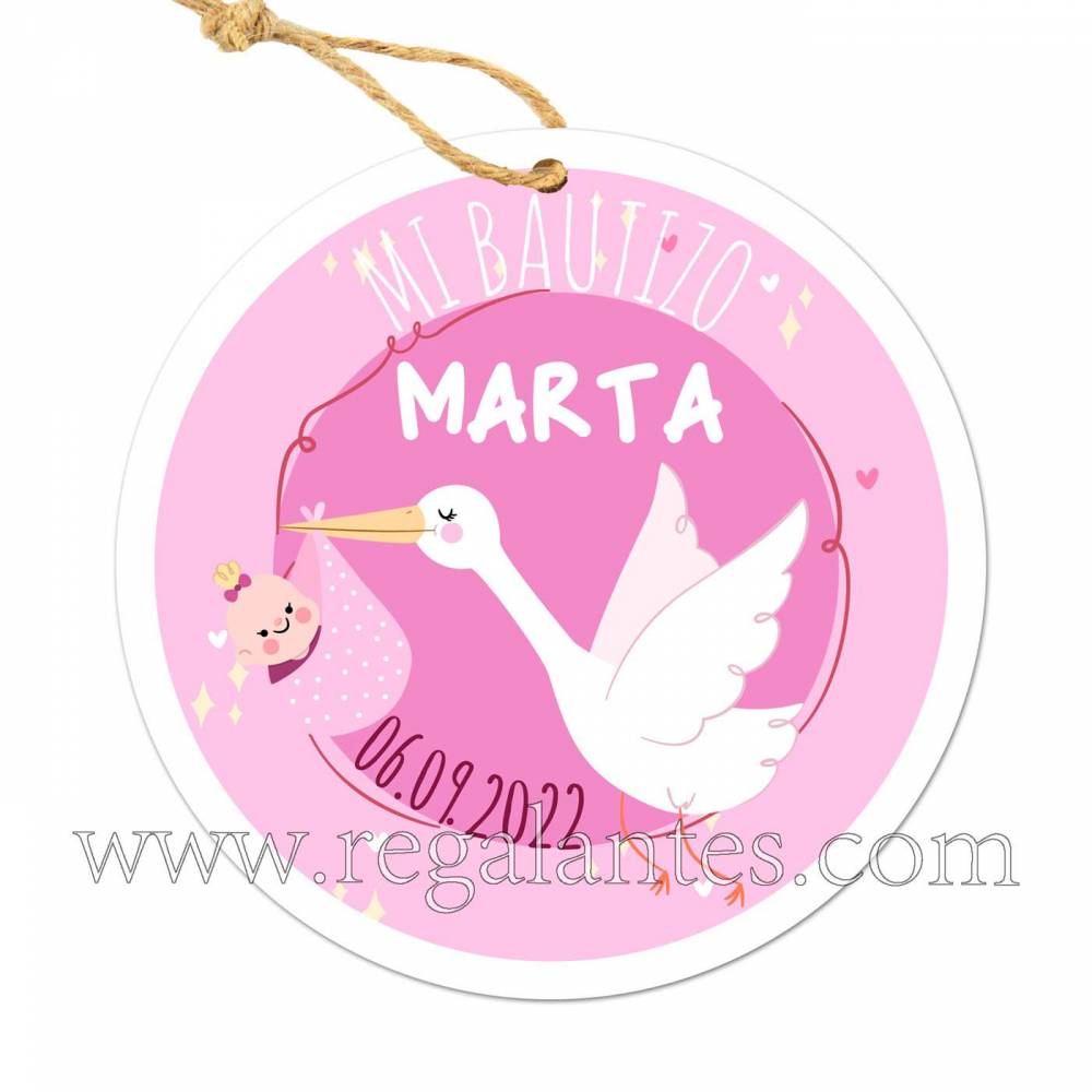 Etiquetas Bautizo Personalizada Cigüeña - Pegatinas Y Etiquetas Personalizadas boda