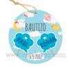 Etiquetas Bautizo Personalizada Gemelos - Pegatinas Y Etiquetas Personalizadas boda