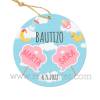 Etiquetas Bautizo Personalizada Gemelas - Pegatinas Y Etiquetas Personalizadas boda