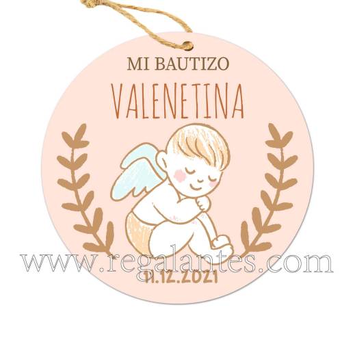 Etiqueta Bautizo Personalizada Niño Niña Ángel - Pegatinas Y Etiquetas Personalizadas boda