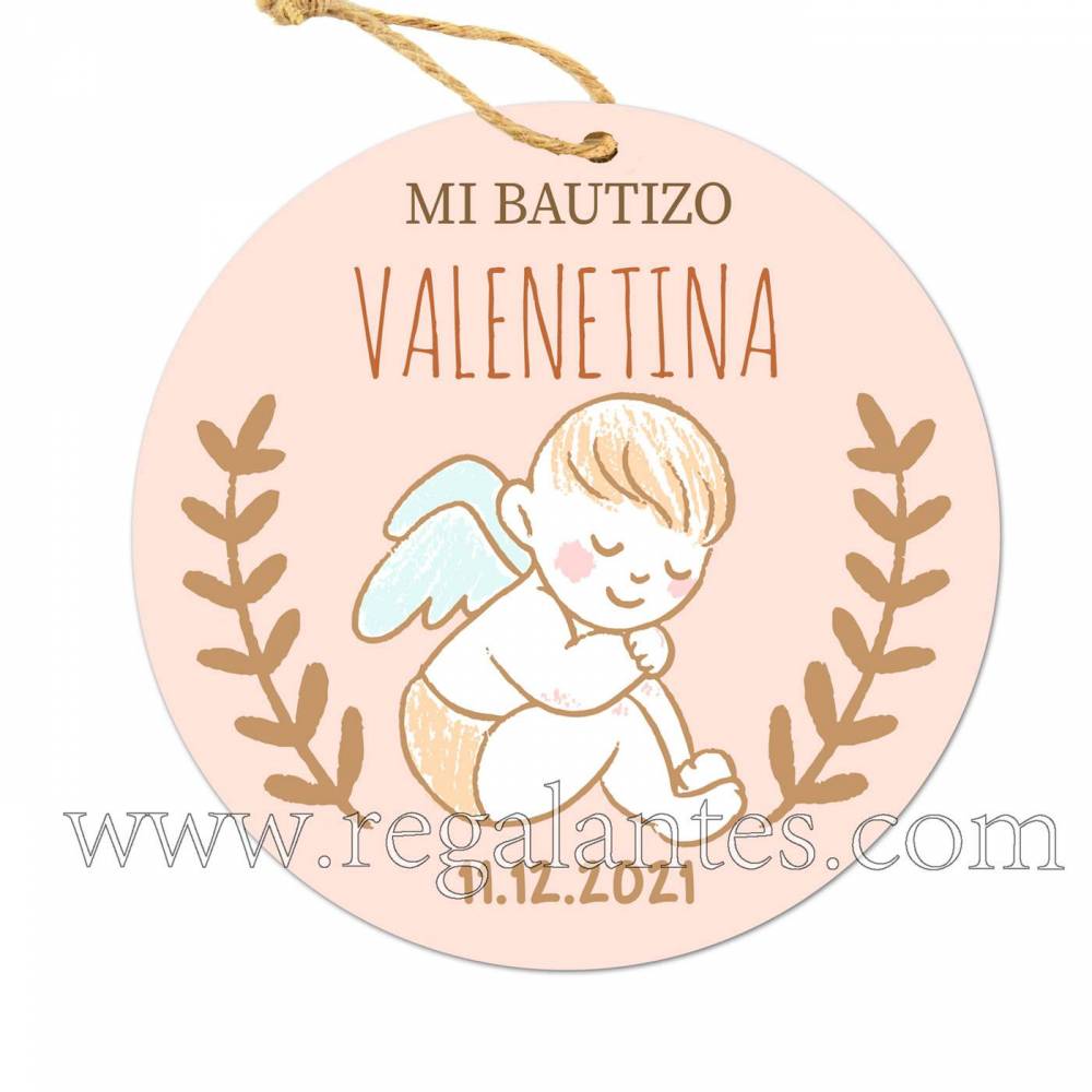 Etiqueta Bautizo Personalizada Niño Niña Ángel - Pegatinas Y Etiquetas Personalizadas boda