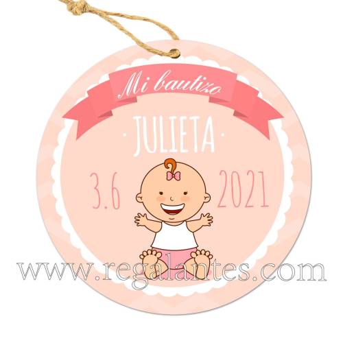 Etiqueta Bautizo Personalizada Niña Galleta - Pegatinas Y Etiquetas Personalizadas Bautizo