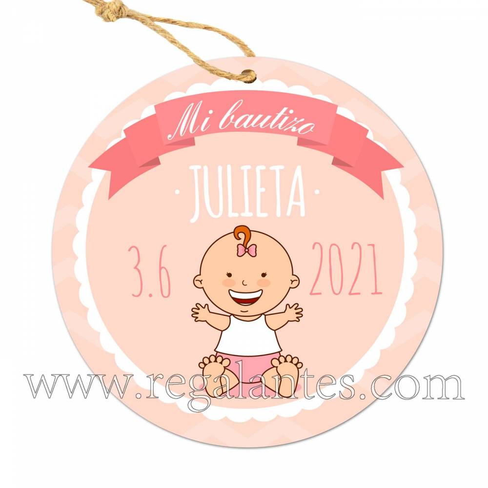 Etiqueta Bautizo Personalizada Niña Galleta - Pegatinas Y Etiquetas Personalizadas Bautizo
