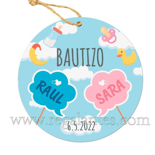 Etiqueta Bautizo Personalizada Niño Niña Melli - Pegatinas Y Etiquetas Personalizadas Bautizo
