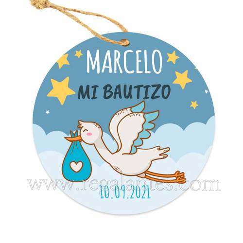 Etiqueta Bautizo Personalizada Niño Noche - Pegatinas Y Etiquetas Personalizadas Bautizo