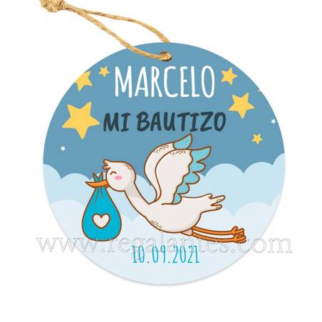 Etiqueta Bautizo Personalizada Niño Noche - Pegatinas Y Etiquetas Personalizadas Bautizo