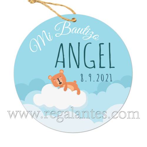 Etiqueta Bautizo Personalizada Niño Nube - Pegatinas Y Etiquetas Personalizadas Bautizo