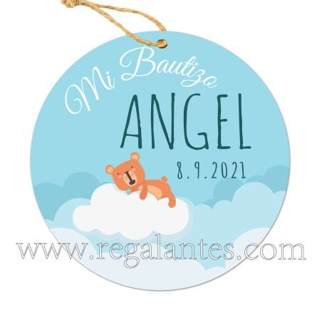Etiqueta Bautizo Personalizada Niño Nube - Pegatinas Y Etiquetas Personalizadas Bautizo