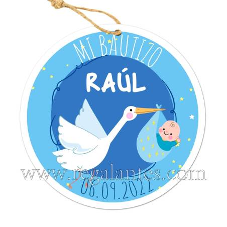 Etiqueta Bautizo Personalizada Niño Raúl - Pegatinas Y Etiquetas Personalizadas Bautizo