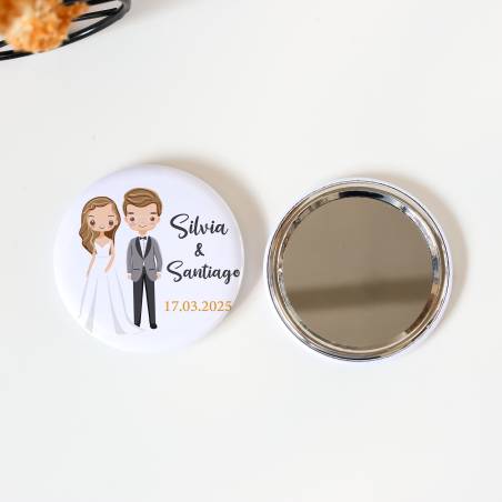 Espejo personalizado chapa "Lemonnade" Detalles boda - Chapas Espejos Personalizados Boda