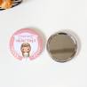 Espejo personalizado chapa "Martina rosa" Detalles comunión - Chapas Espejos Personalizados Comunión