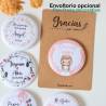 Espejo personalizado chapa "Alejandra" Detalles comunión - Chapas Espejos Personalizados Comunión