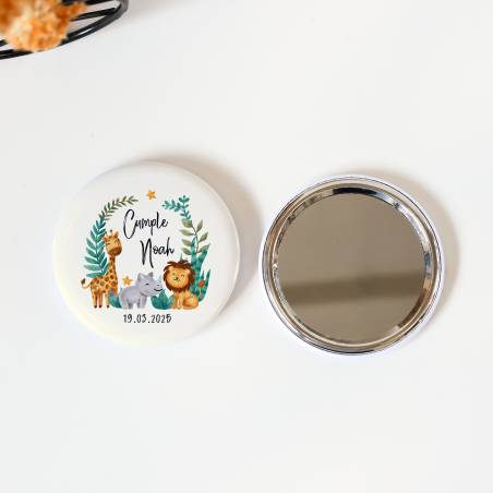 Espejo personalizado chapa "Selva" Detalles cumpleaños - Regalos personalizables cumpleaños