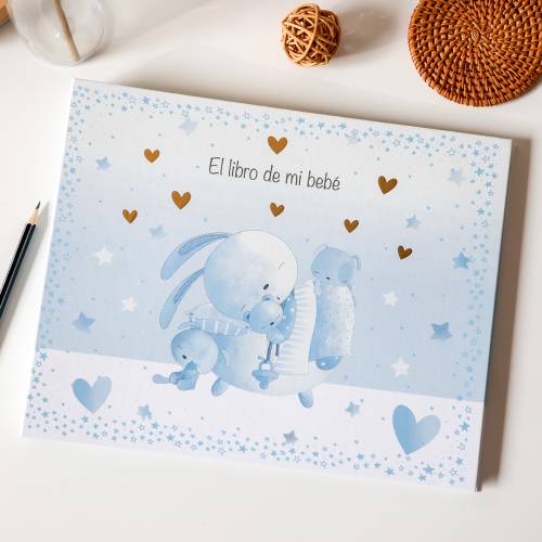 Libro de mi bebé conejito azul, álbum de recuerdos - Accesorios