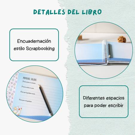 Libro de mi bebé conejito azul, álbum de recuerdos - Accesorios