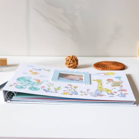 Libro de mi bebé con marco para foto, álbum de recuerdos infantiles con dibujos - Accesorios