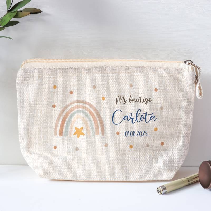 Neceser personalizado de bautizo "Arcoiris" - Detalles personalizables para Bautizo