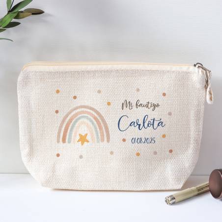 Neceser personalizado de bautizo "Arcoiris" - Detalles personalizables para Bautizo