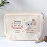 Neceser personalizado de bautizo "Elefante niña" - Detalles personalizables para Bautizo