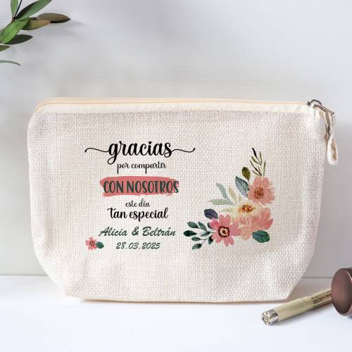Neceser personalizado de boda "Compartir" - Detalles personalizables para Bautizo