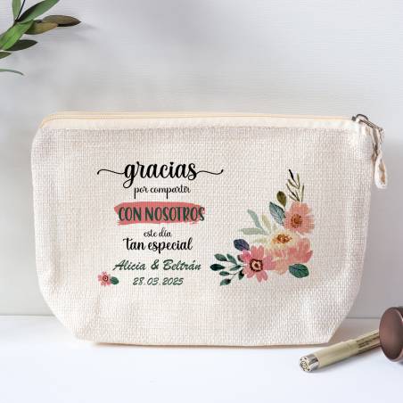 Neceser personalizado de boda "Compartir" - Detalles personalizables para Bautizo