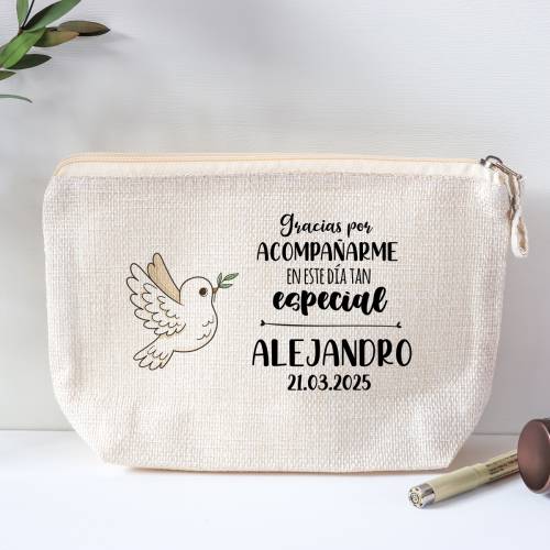 Neceser personalizado de comunión "Paloma" - Detalles personalizables para Comunión