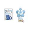 Kit Globos Flor y Cartel Personalizable Azul - Decoración De Comunión