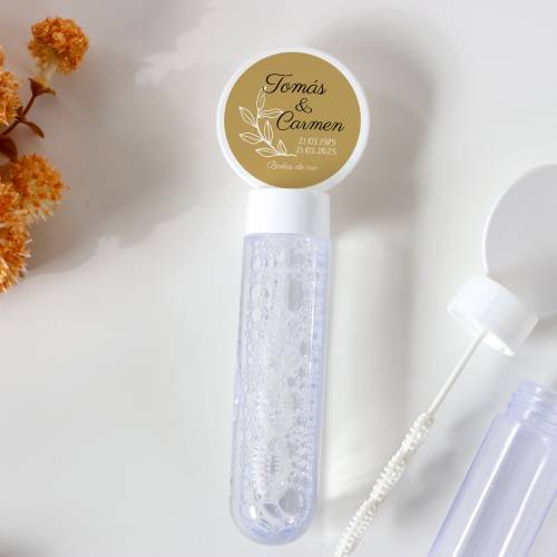 Pack 24 Pomperos personalizados boda con pegatina "Bodas de Oro" Detalles para boda - Juegos personalizados de boda